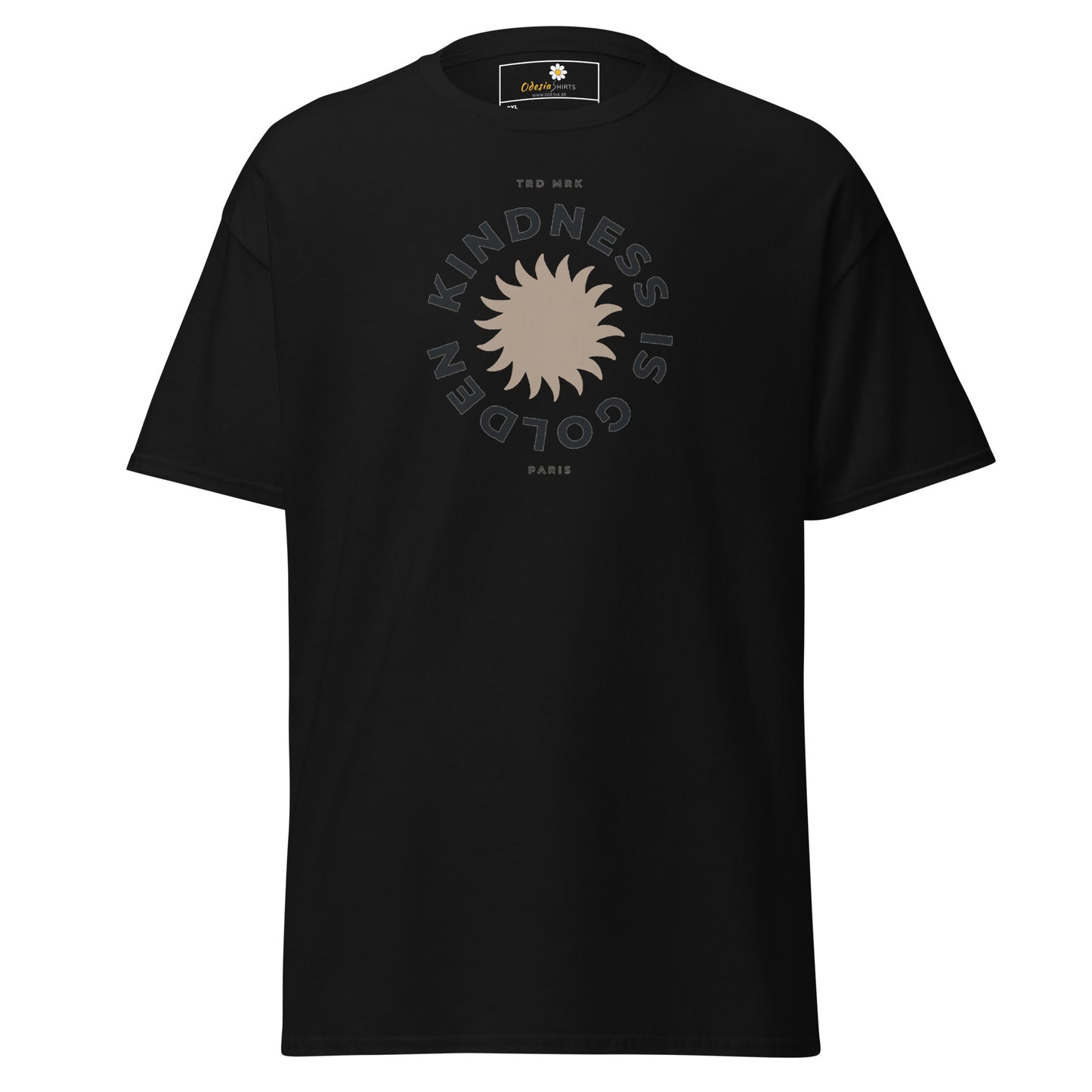 T-shirt classique pour homme - Texte « La gentillesse est d'or » - Grand