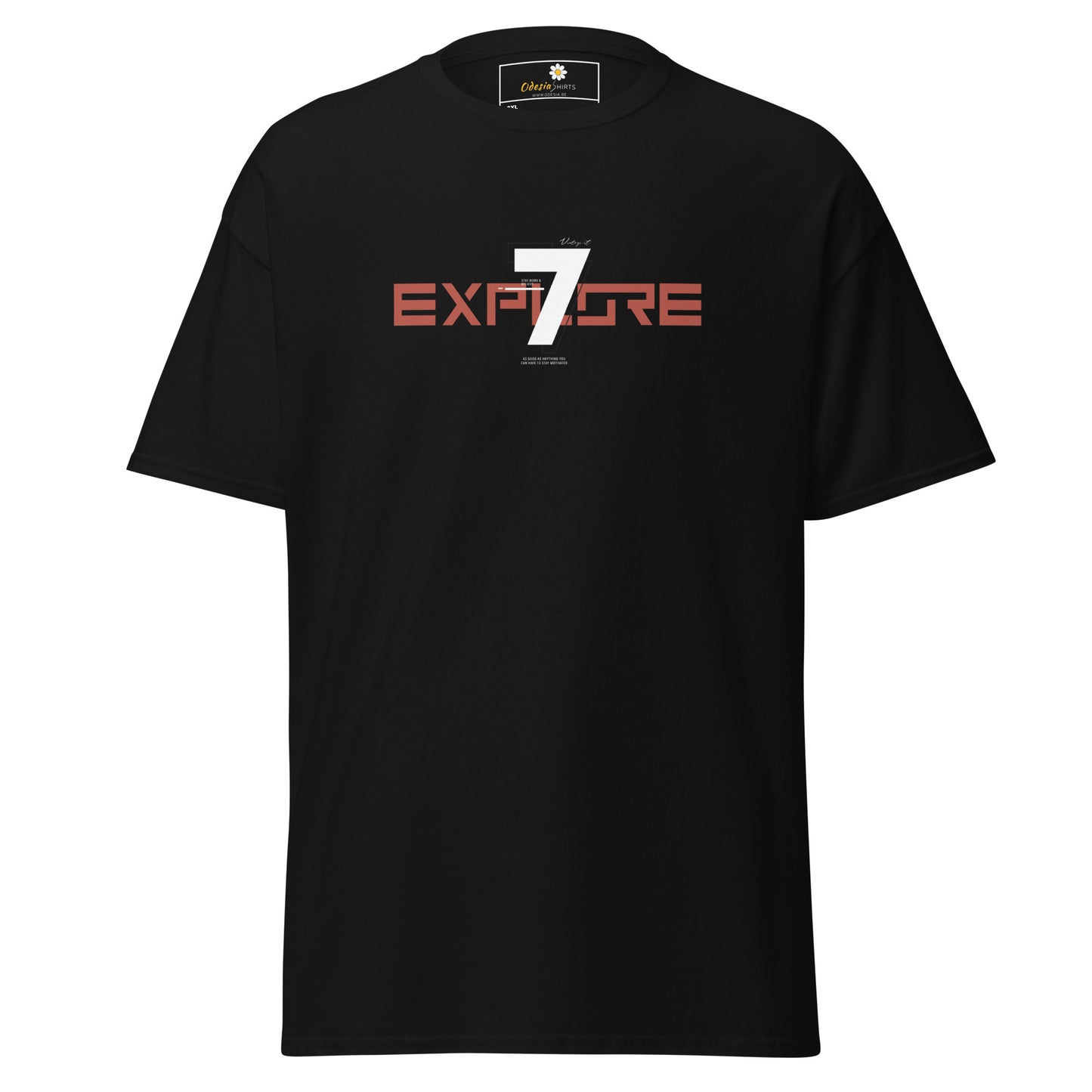 Unisex classic t-shirt - ADVENTURE TEXT EXPLORE 7 - BIG