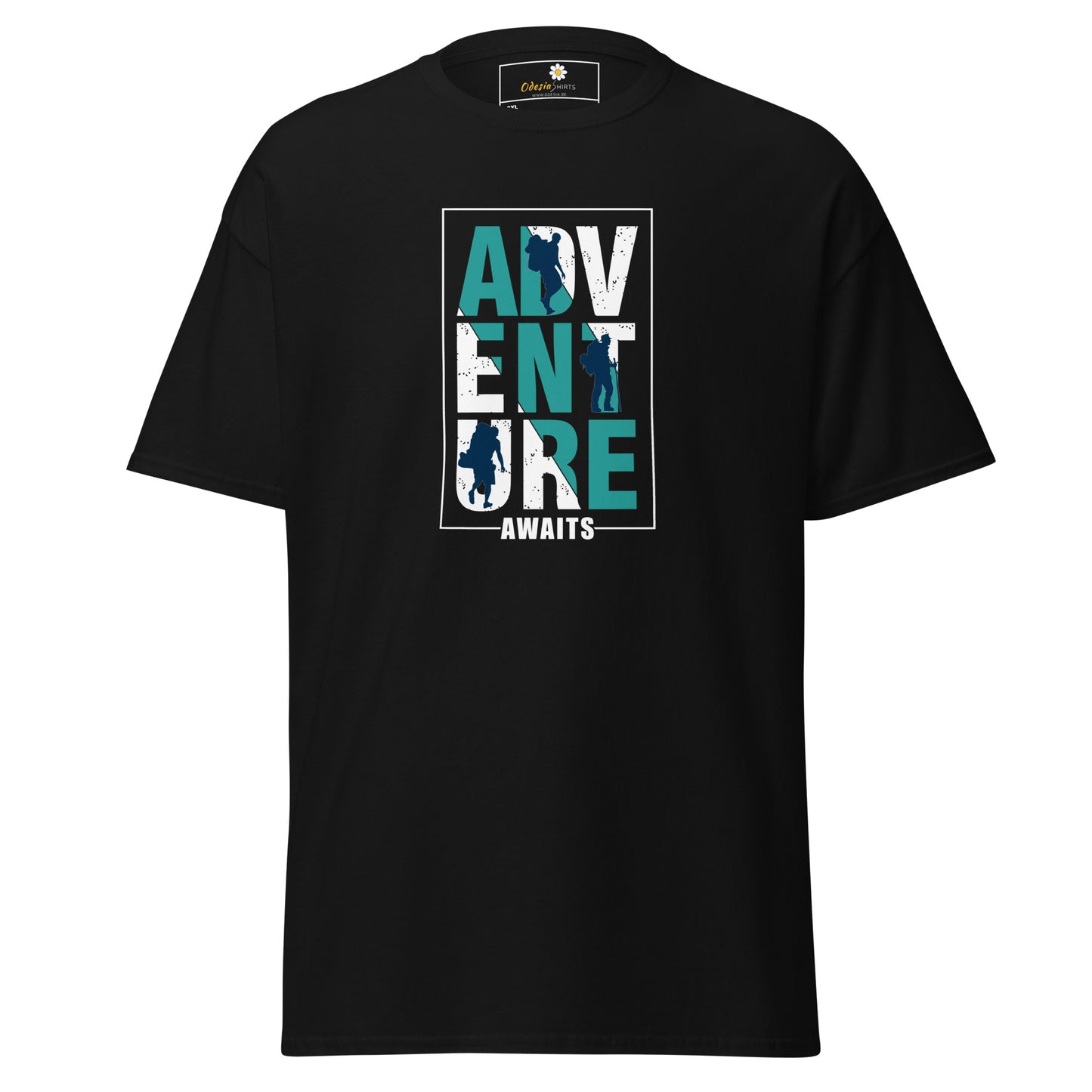 Unisex classic t-shirt - ADVENTURE AWAITS - BIG