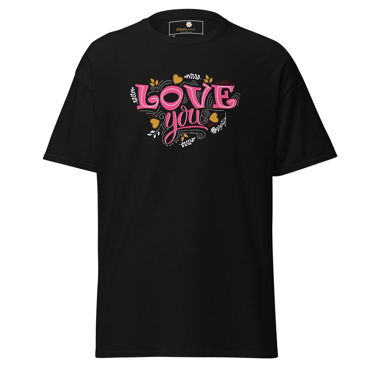 T-shirt classique pour homme - TEXT LOVE YOU - BIG