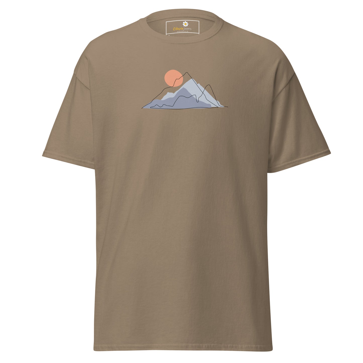 T-shirt classique pour homme - NATURE MOUNTAIN SUN - RÉGULIER