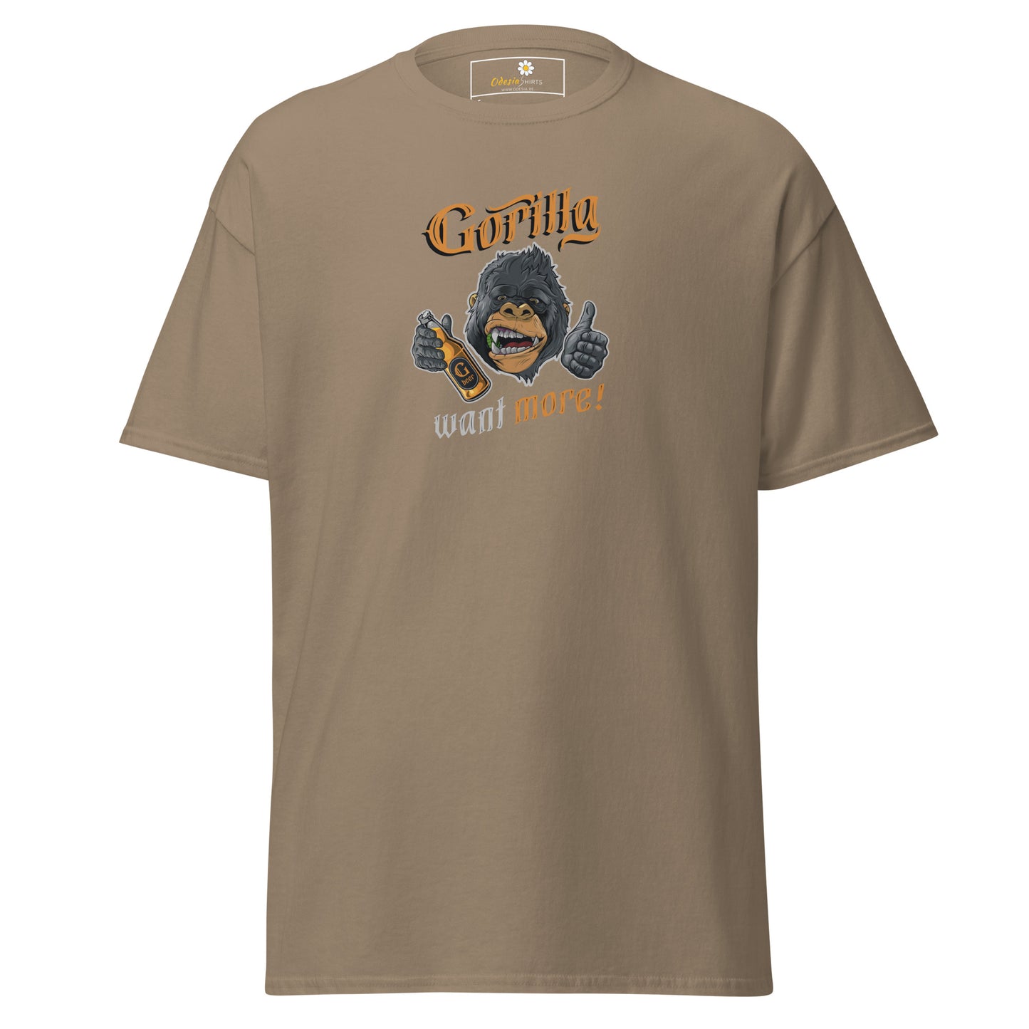 Unisex classic t-shirt - FUN WILD LIFE GORILLA WANT MORE - REGULAR