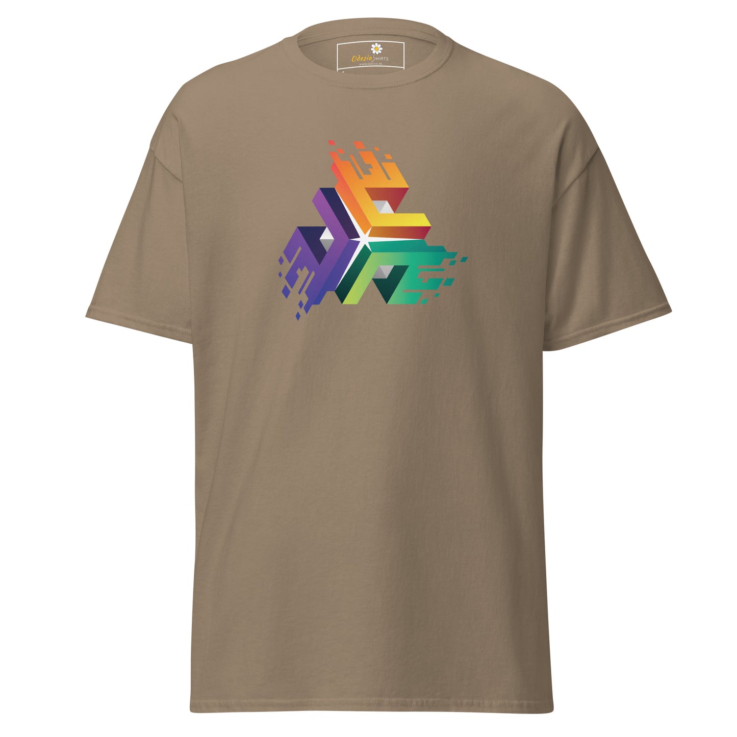 T-shirt classique unisexe - CUBES DE COULEURS ABSTRAITS - RÉGULIER