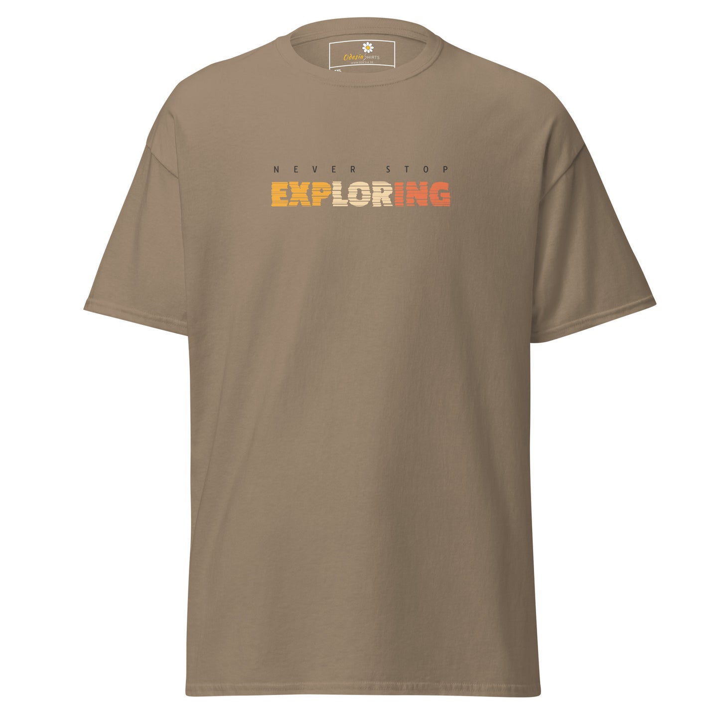 Unisex classic t-shirt - ADVENTURE TEXT NEVER STOP EXPLORING - BIG