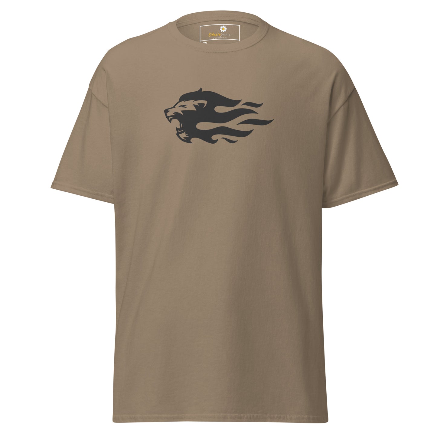 Klassiek heren t-shirt - WILDLIFE LION HEAD FLAME - GROOT