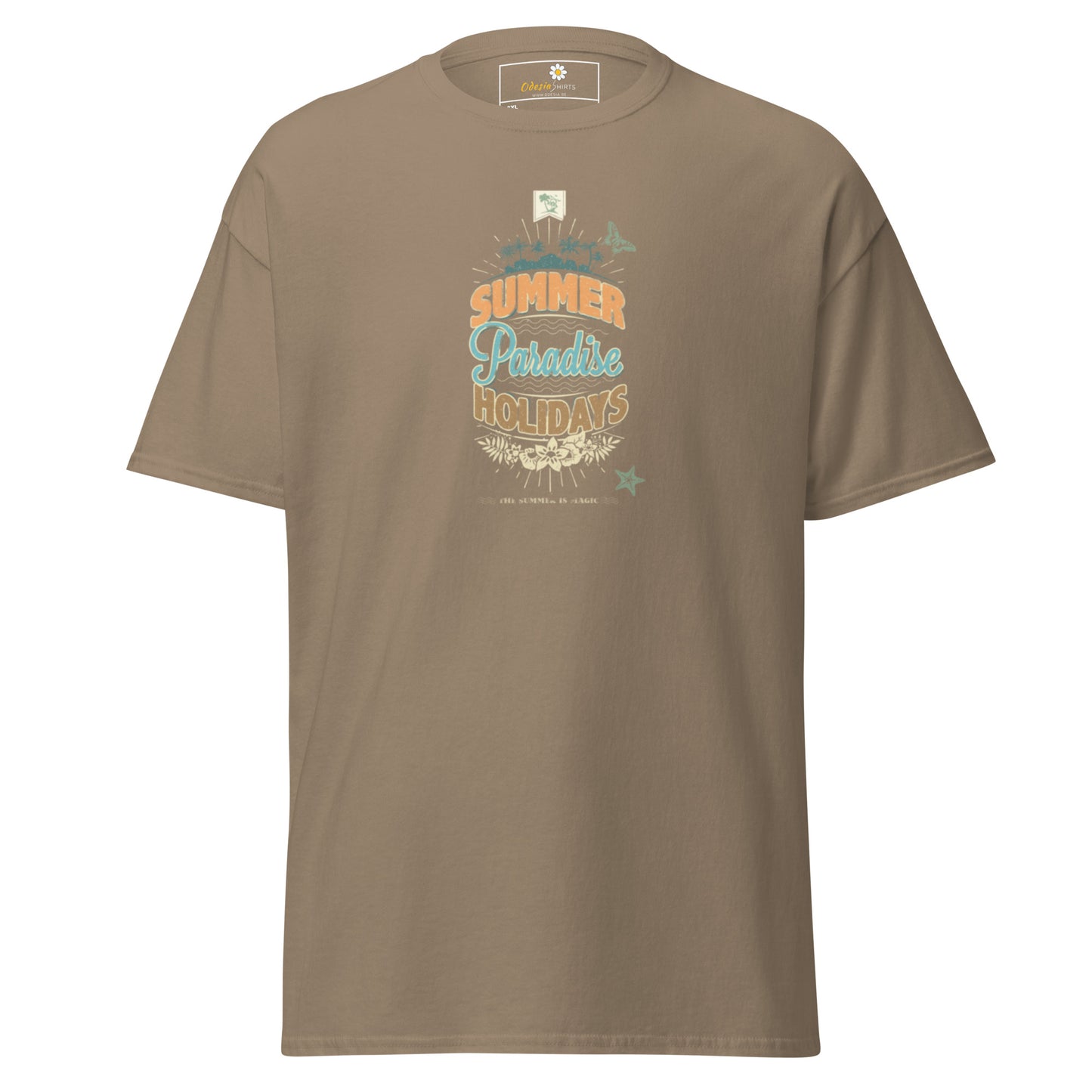 Heren klassiek t-shirt - SUMMER PARADISE - GROOT