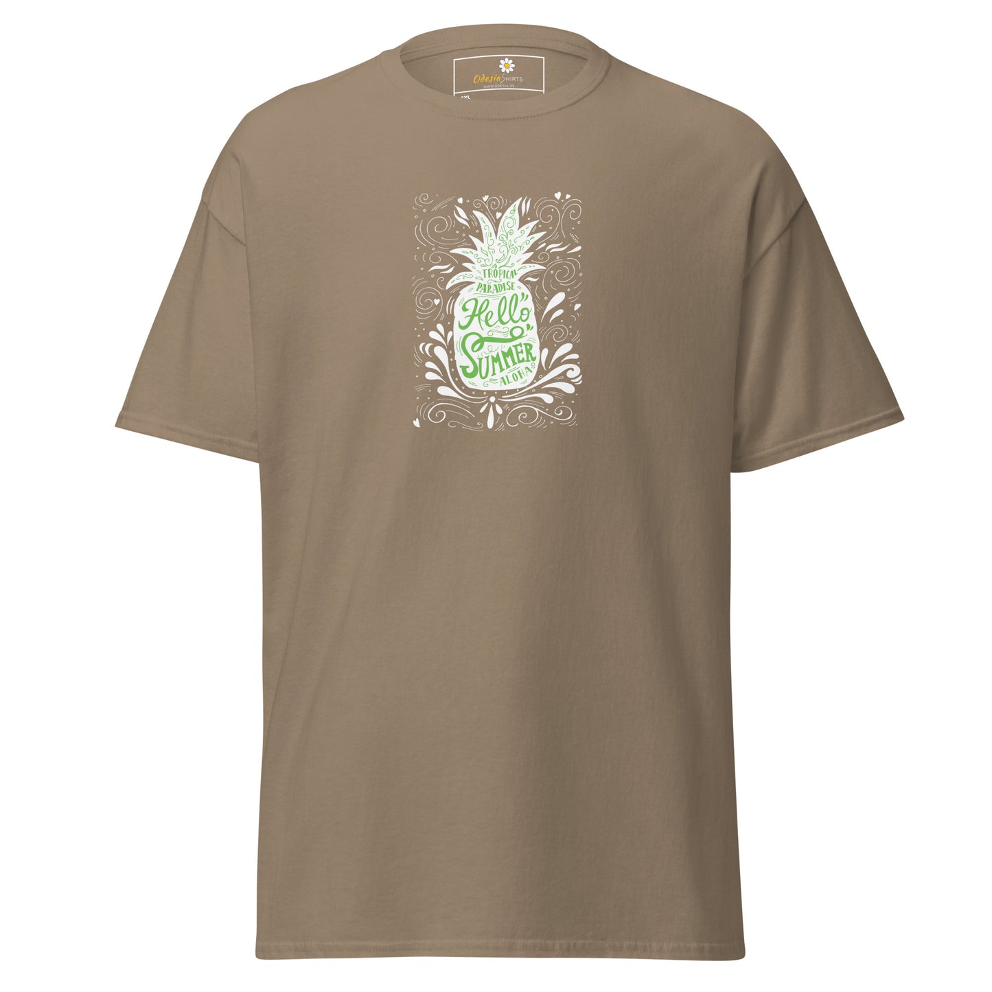 Heren klassiek t-shirt - SUMMER PINEAPPLE - GROOT