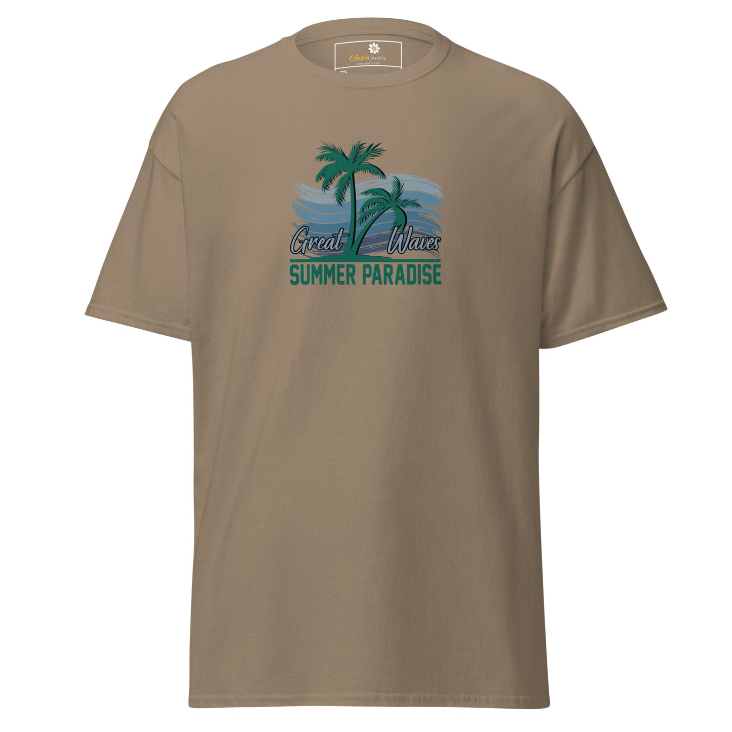 Heren klassiek t-shirt - SUMMER GREAT WAVES - GROOT