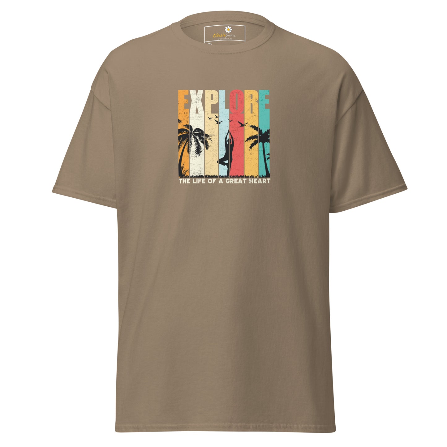 Unisex classic t-shirt - ADVENTURE EXPLORE GREAT HEART - BIG