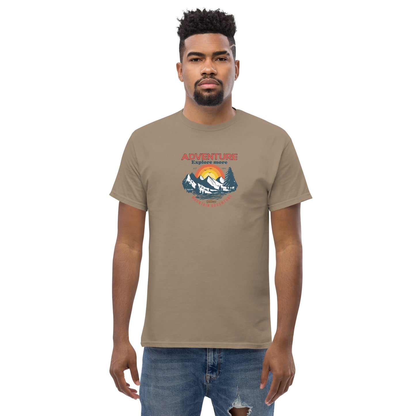 Unisex classic t-shirt - ADVENTURE EXPLORE MORE - BIG