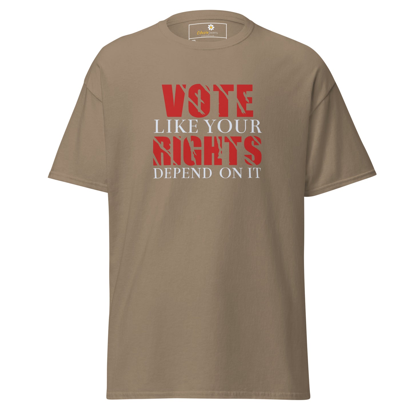 T-shirt classique pour homme - TEXTE VOTE J'AIME BIEN COMPTEZ SUR ELLE - GRAND