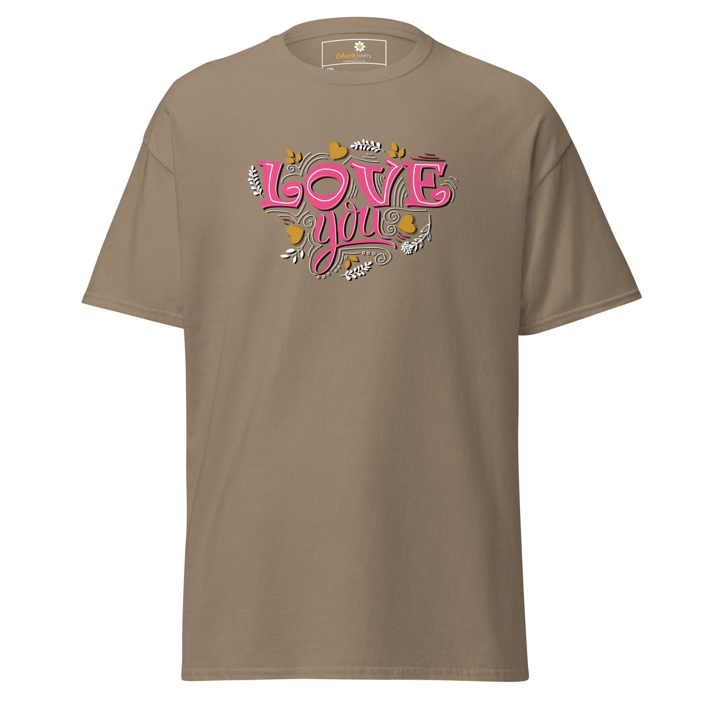 T-shirt classique pour homme - TEXT LOVE YOU - BIG