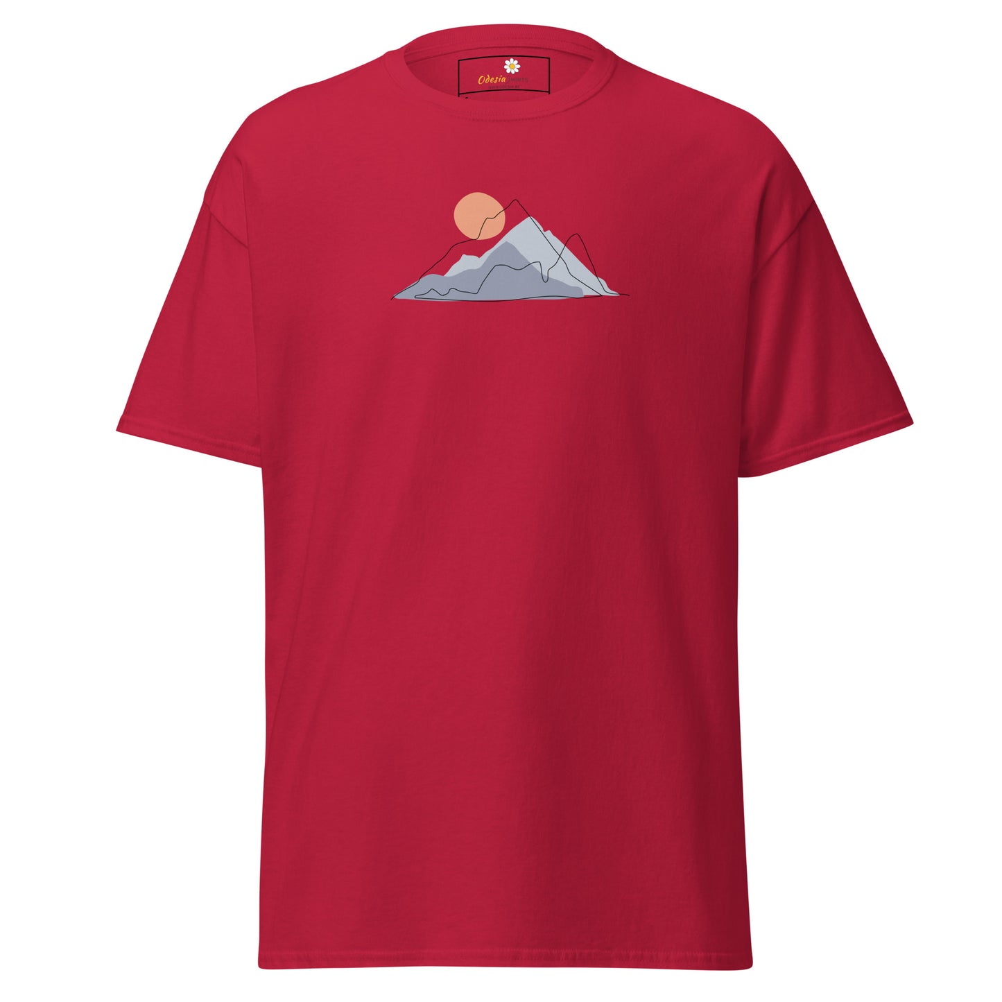 T-shirt classique pour homme - NATURE MOUNTAIN SUN - RÉGULIER