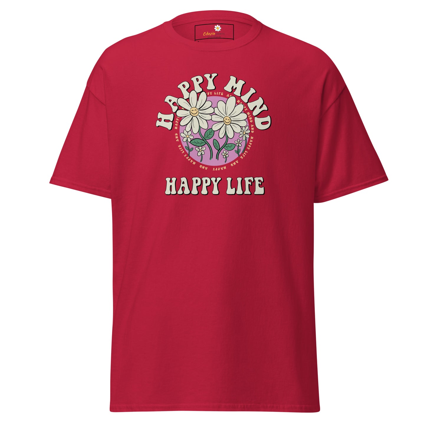 Unisex classic t-shirt - POSITIVE HAPPY MIND LIFE - REGULAR