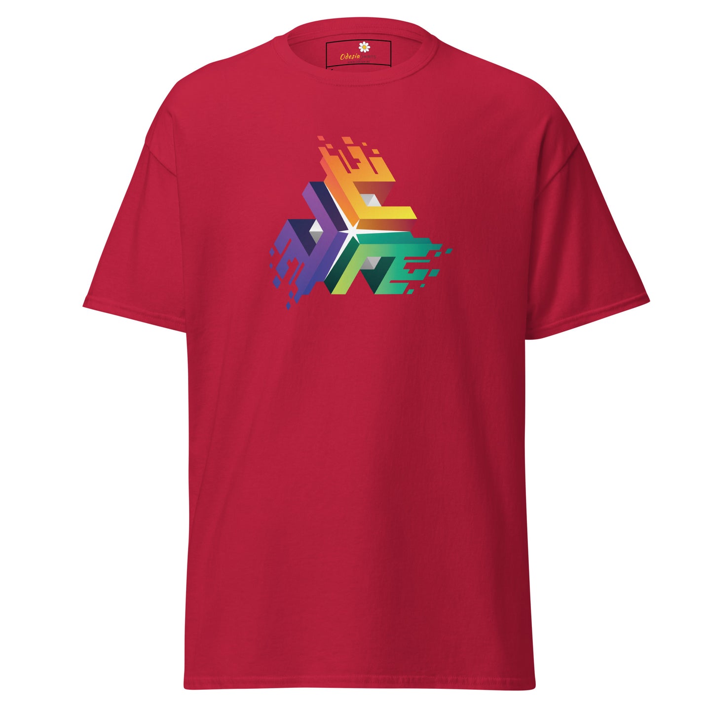 T-shirt classique unisexe - CUBES DE COULEURS ABSTRAITS - RÉGULIER