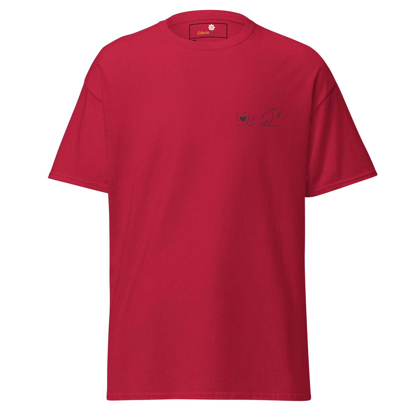 Unisex klassiek t-shirt - ANIMALS POCKET LOVE CAT - REGULAR