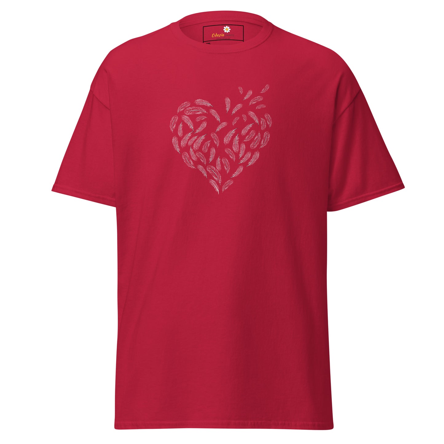 Unisex classic t-shirt - ABSTRACT HEART FEATHER - BIG