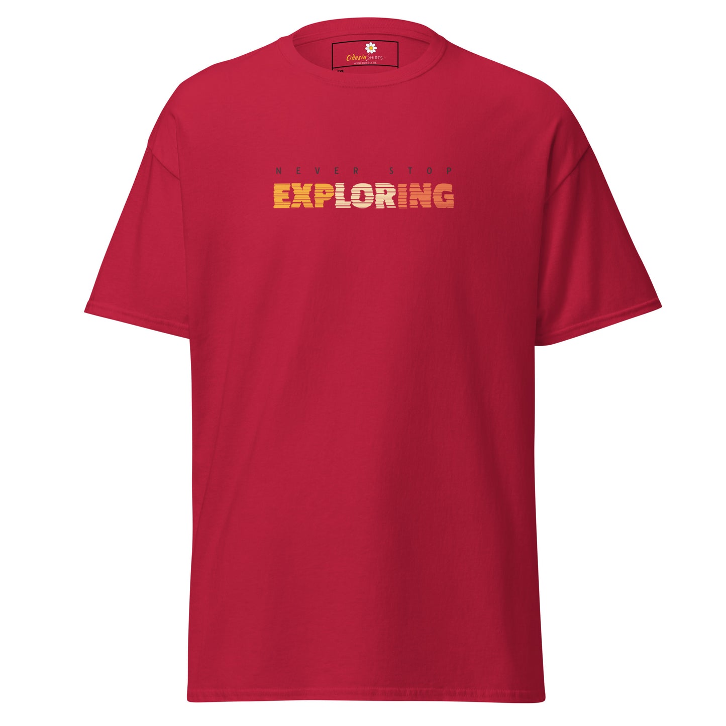 Unisex classic t-shirt - ADVENTURE TEXT NEVER STOP EXPLORING - BIG