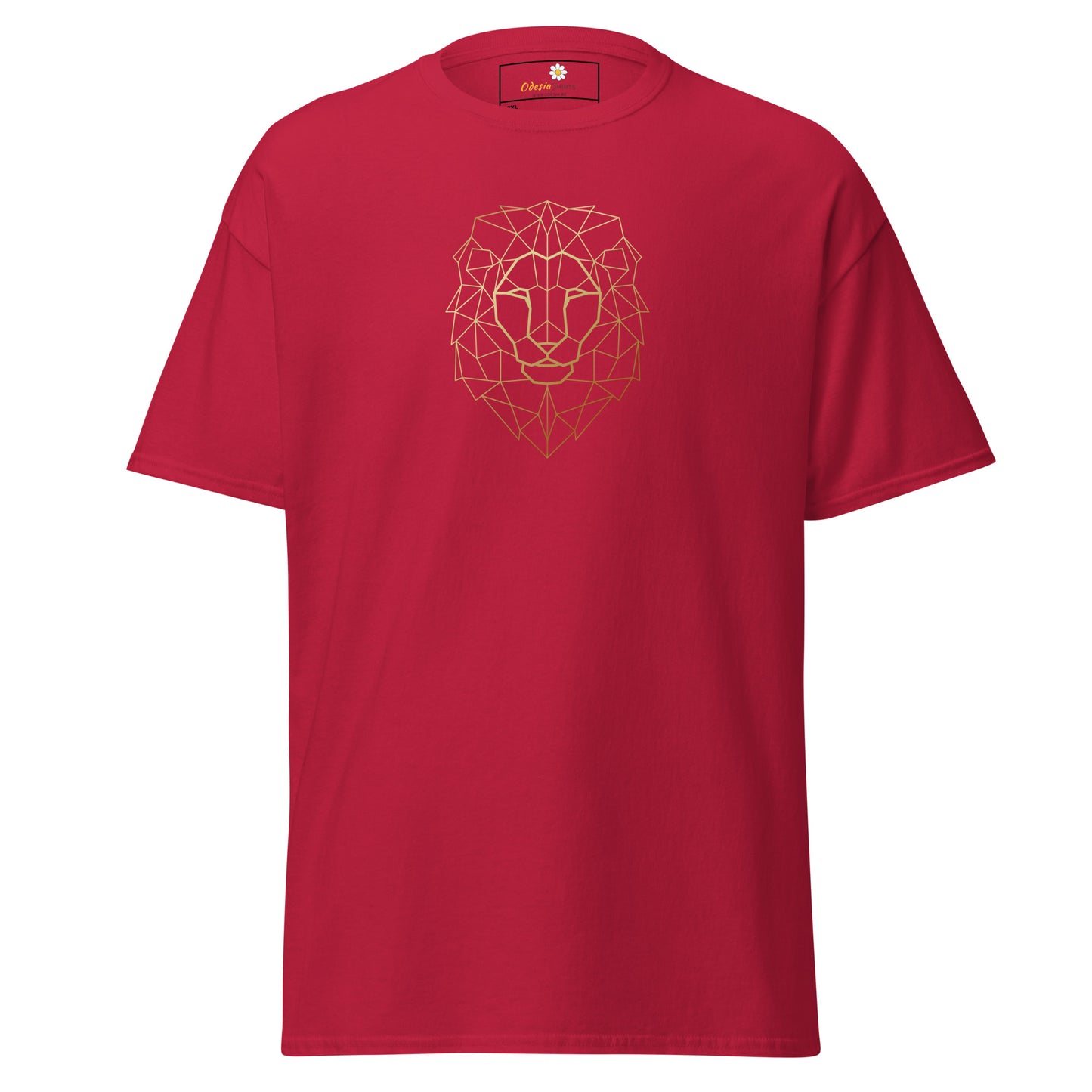 Klassiek heren t-shirt - WILDLIFE LION HEAD LINES - GROOT