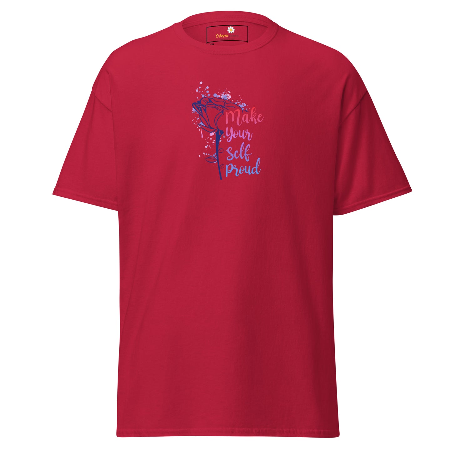 T-shirt classique pour homme - TEXT POSITIVE MAKE YOURSELF PROUD - BIG