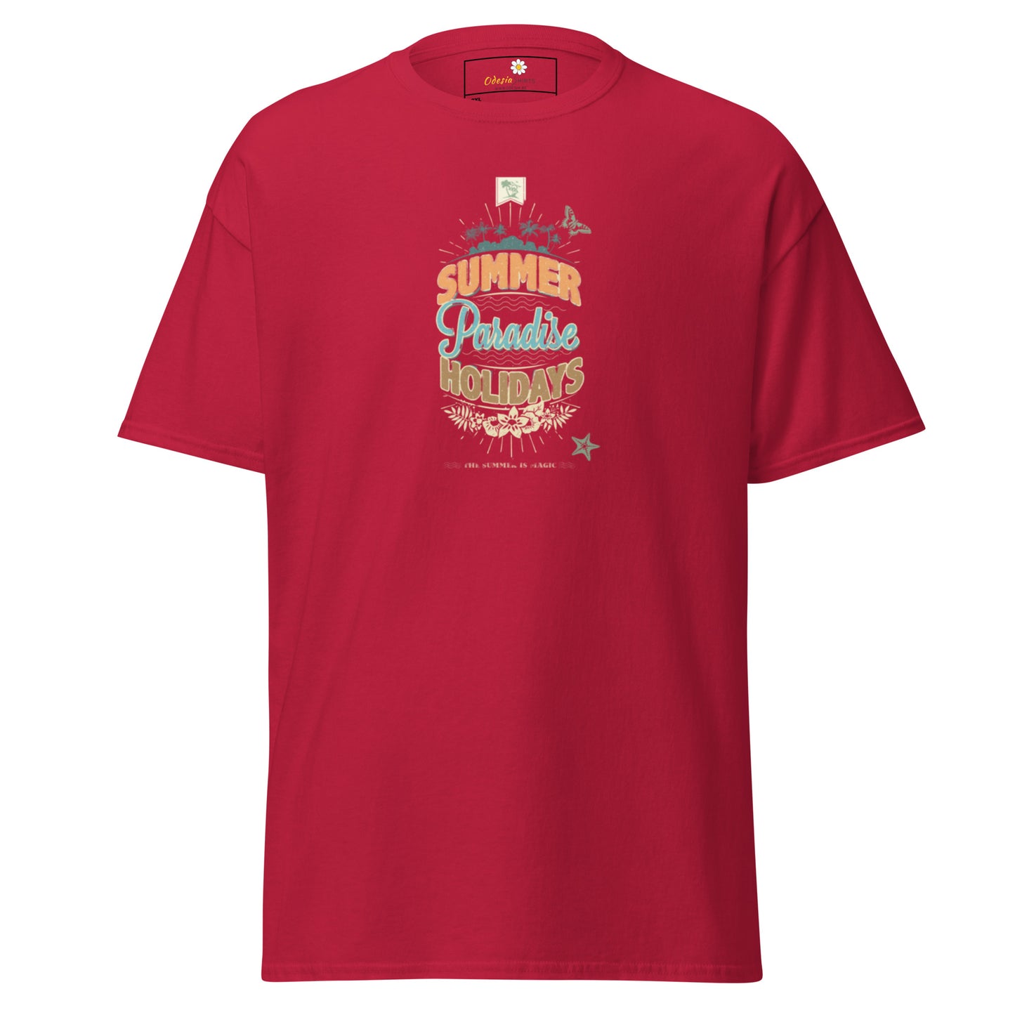 Heren klassiek t-shirt - SUMMER PARADISE - GROOT