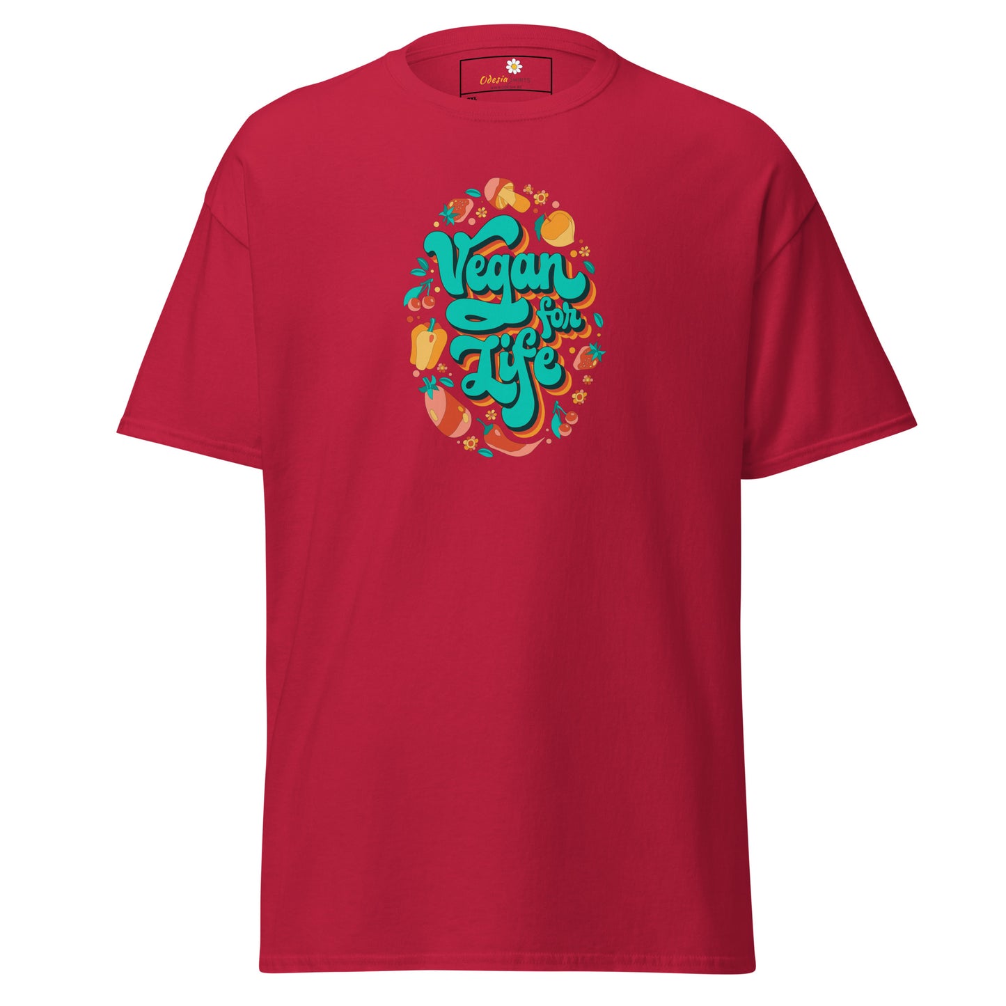Klassiek T-shirt voor heren - VEGECOLO VEGAN FOR LIFE - GROOT