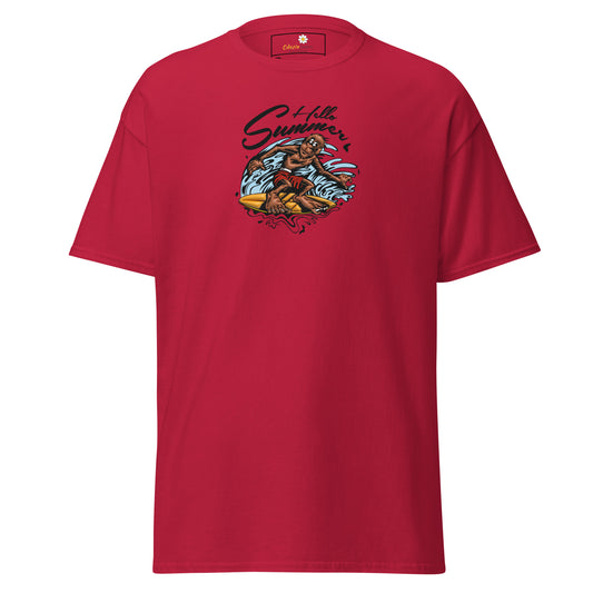 T-shirt classique homme - SINGE SURFEUR D'ÉTÉ - GRAND