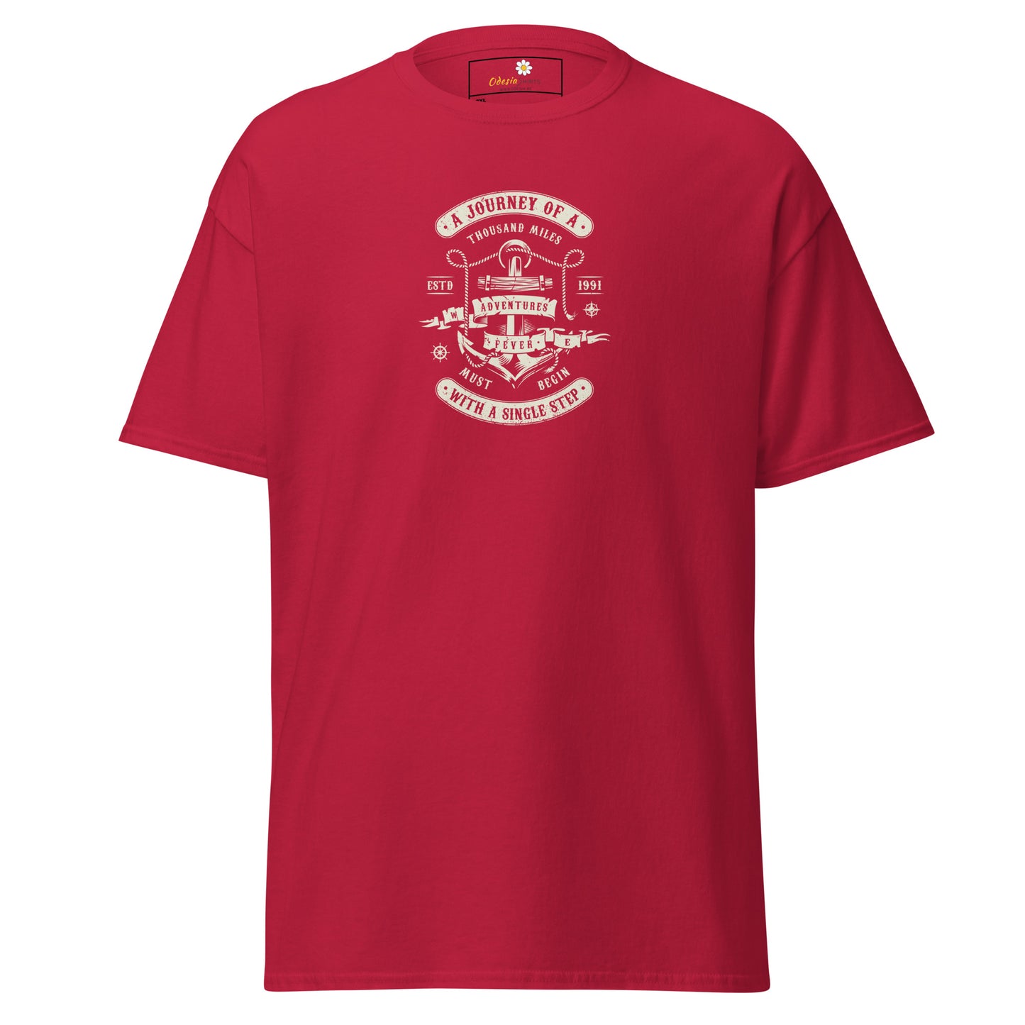 Unisex classic t-shirt - ADVENTURE THOUSAND MILES SINGLE STEP - BIG