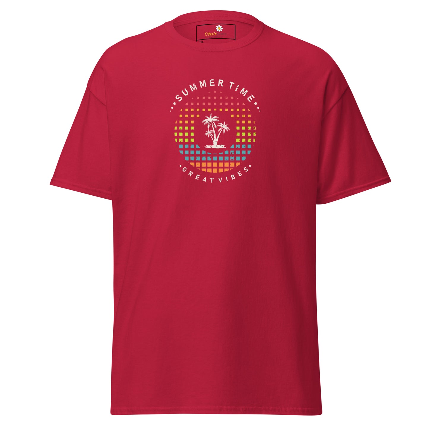 Klassiek T-shirt voor heren - SUMMER GREAT VIBES - GROOT