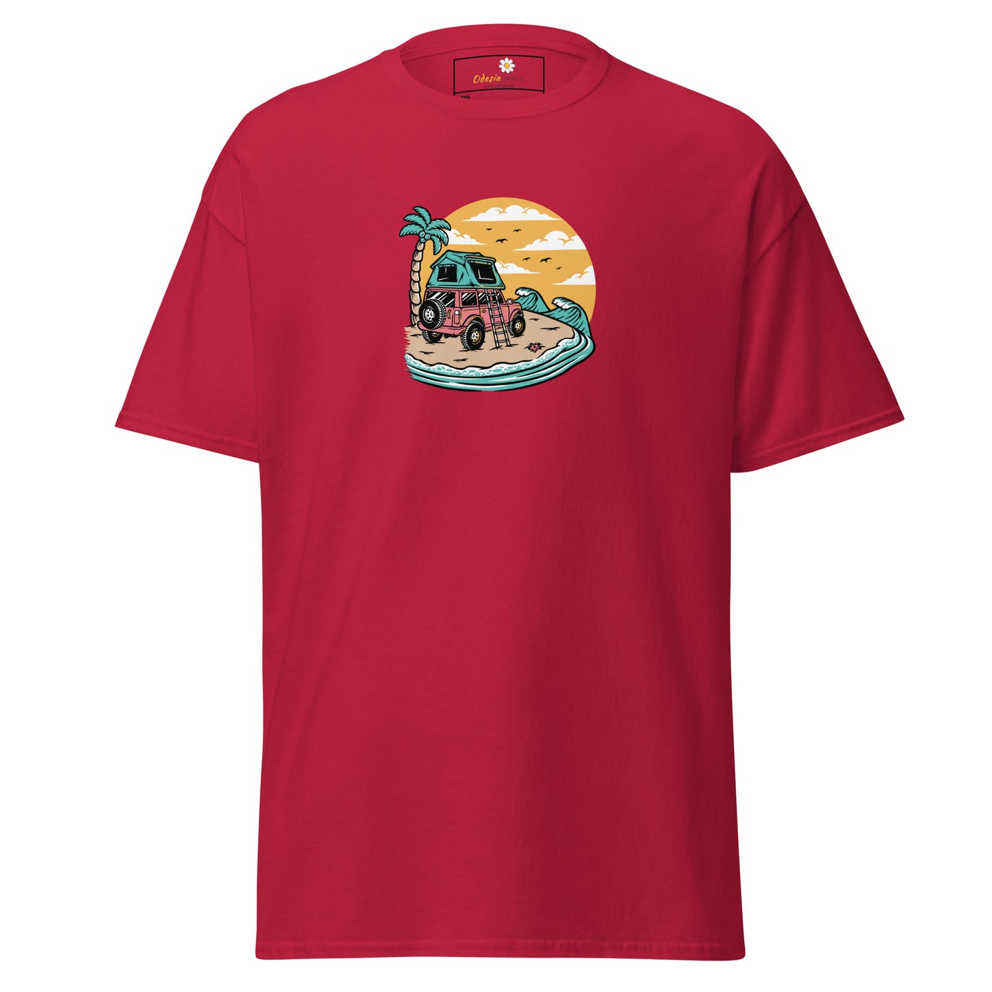 Heren klassiek t-shirt - SUMMER CAR TREE VIEW - GROOT
