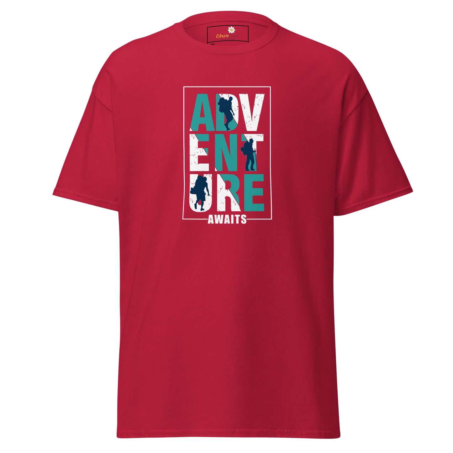 Unisex classic t-shirt - ADVENTURE AWAITS - BIG