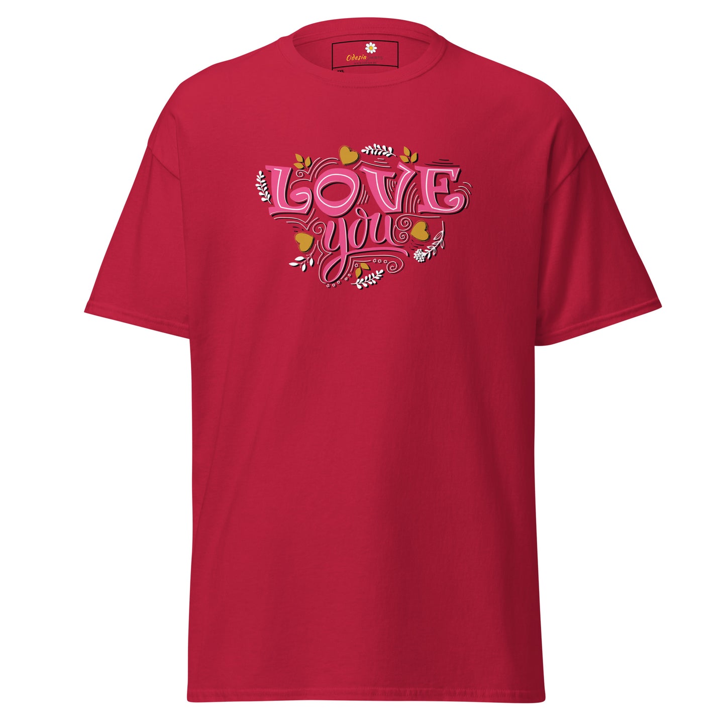 T-shirt classique pour homme - TEXT LOVE YOU - BIG