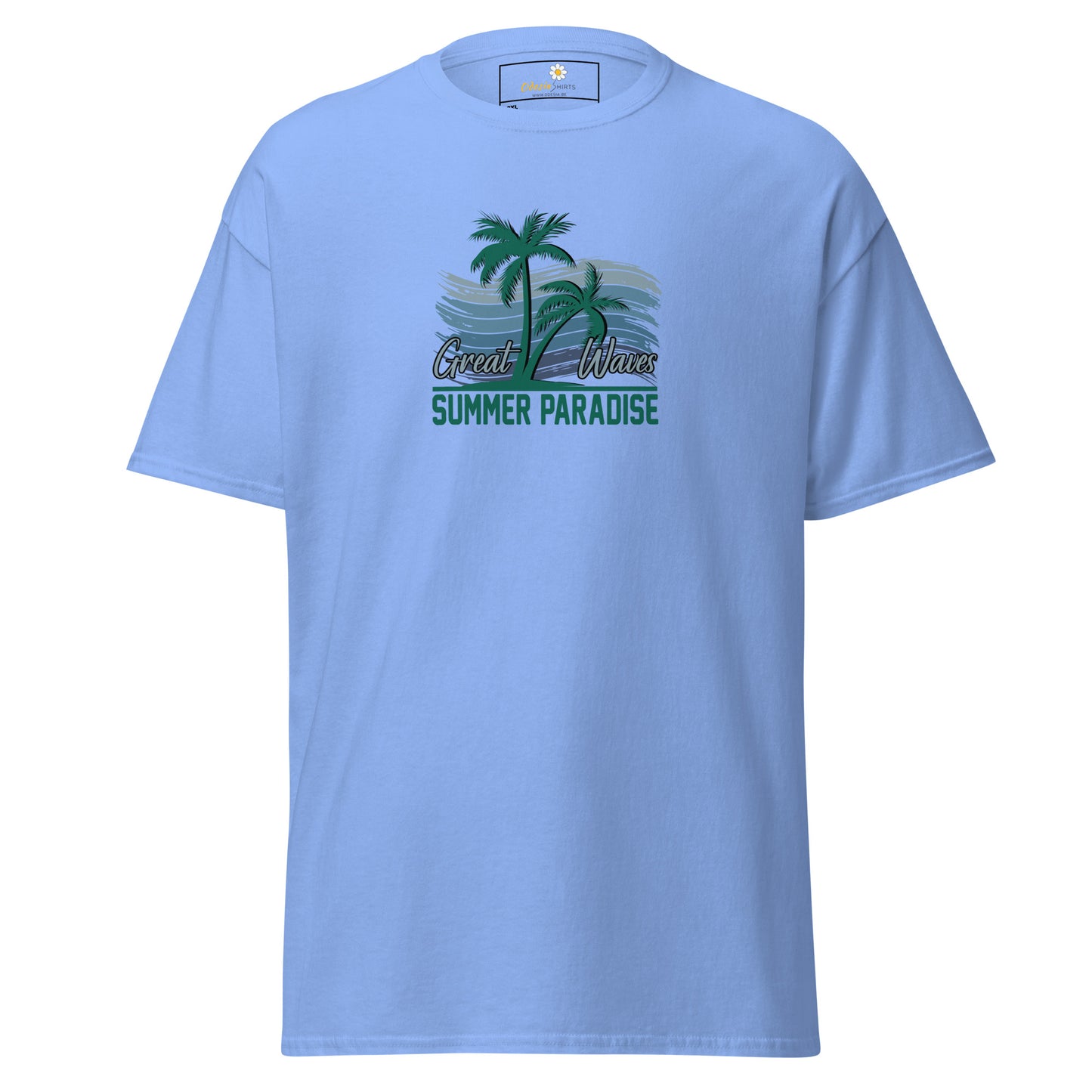 Heren klassiek t-shirt - SUMMER GREAT WAVES - GROOT
