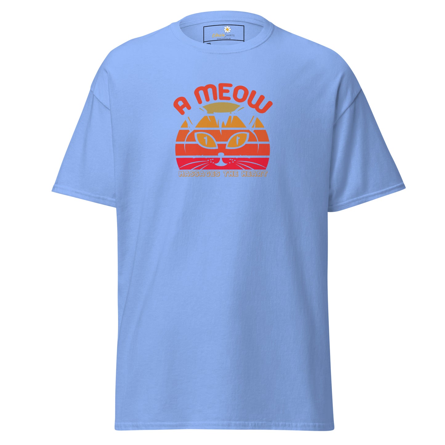 Unisex classic t-shirt - ANIMALS A CAT MASSAGE THE HEART - BIG