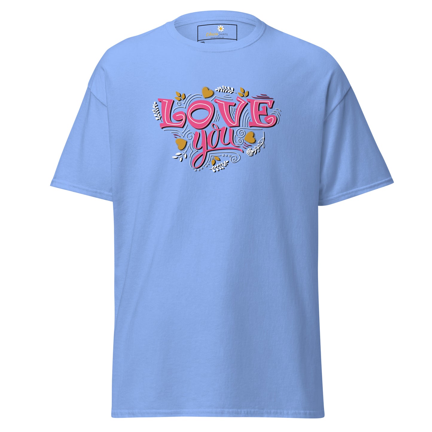 T-shirt classique pour homme - TEXT LOVE YOU - BIG