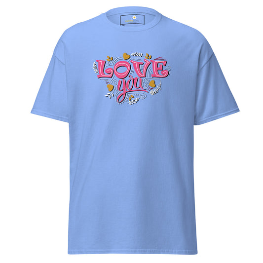 T-shirt classique pour homme - TEXT LOVE YOU - BIG