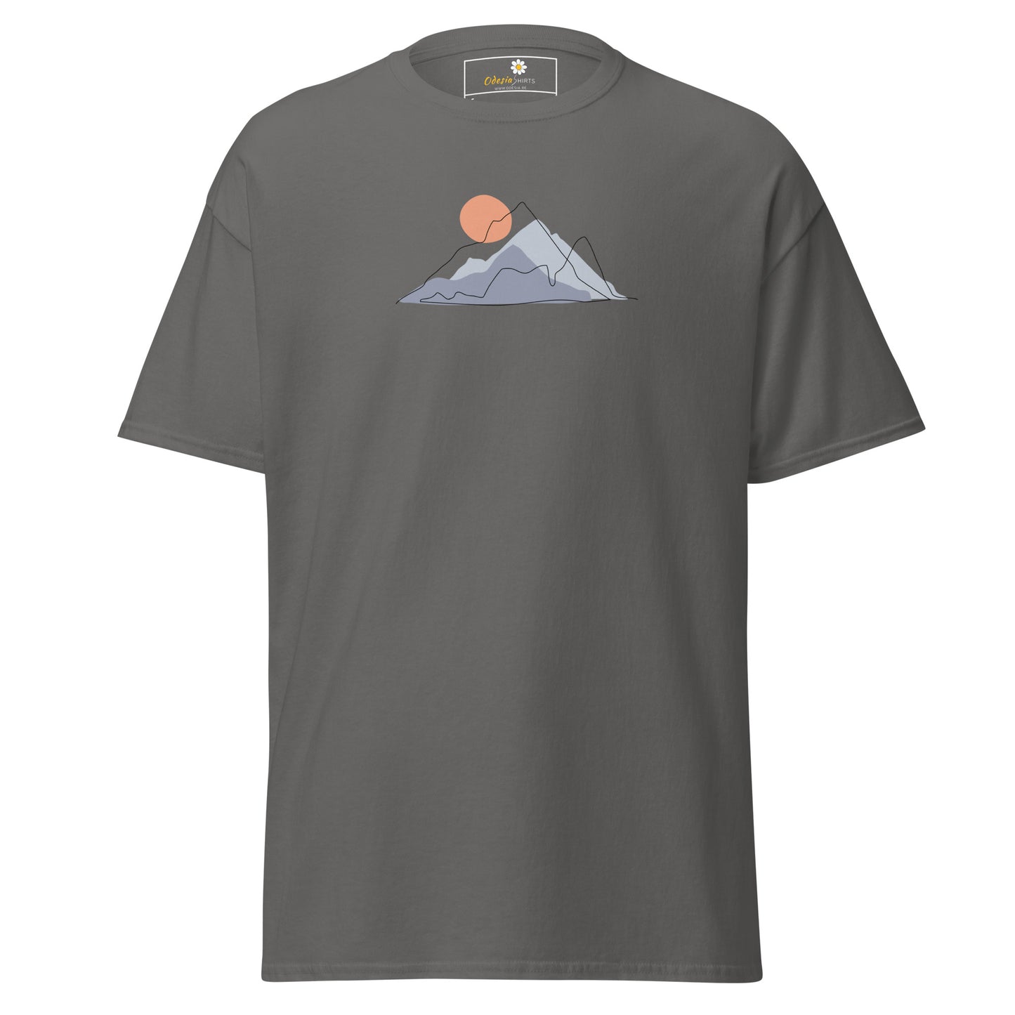 T-shirt classique pour homme - NATURE MOUNTAIN SUN - RÉGULIER