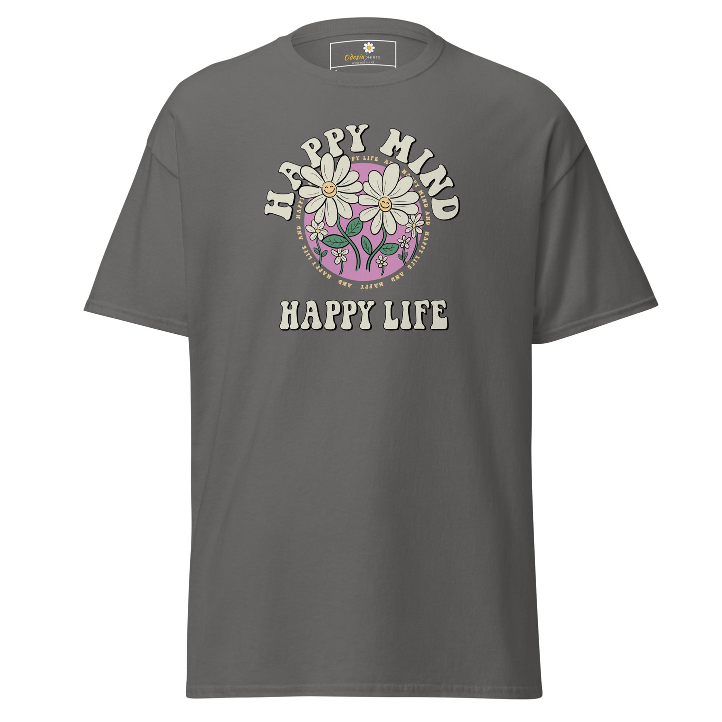 Unisex classic t-shirt - POSITIVE HAPPY MIND LIFE - REGULAR