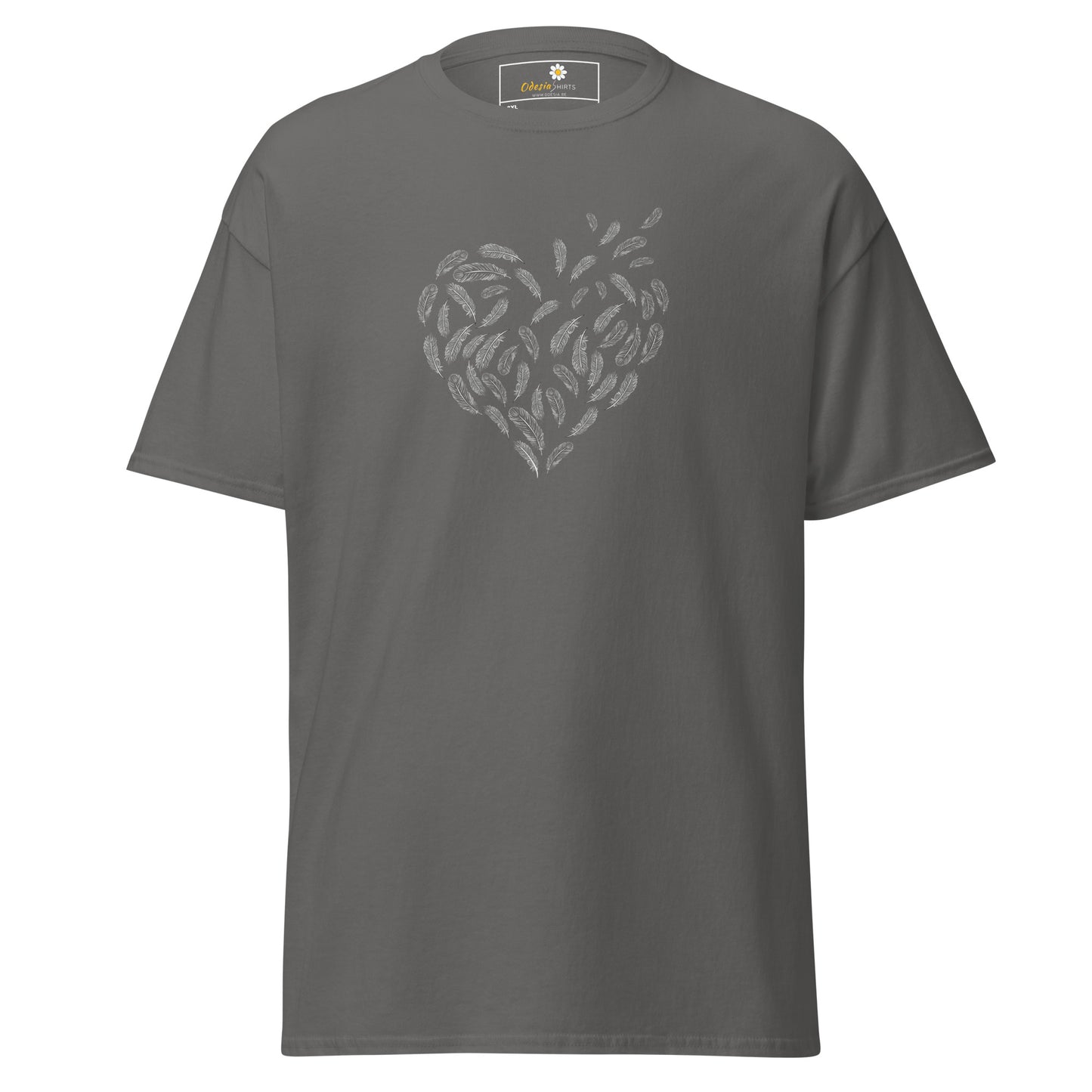 Unisex classic t-shirt - ABSTRACT HEART FEATHER - BIG
