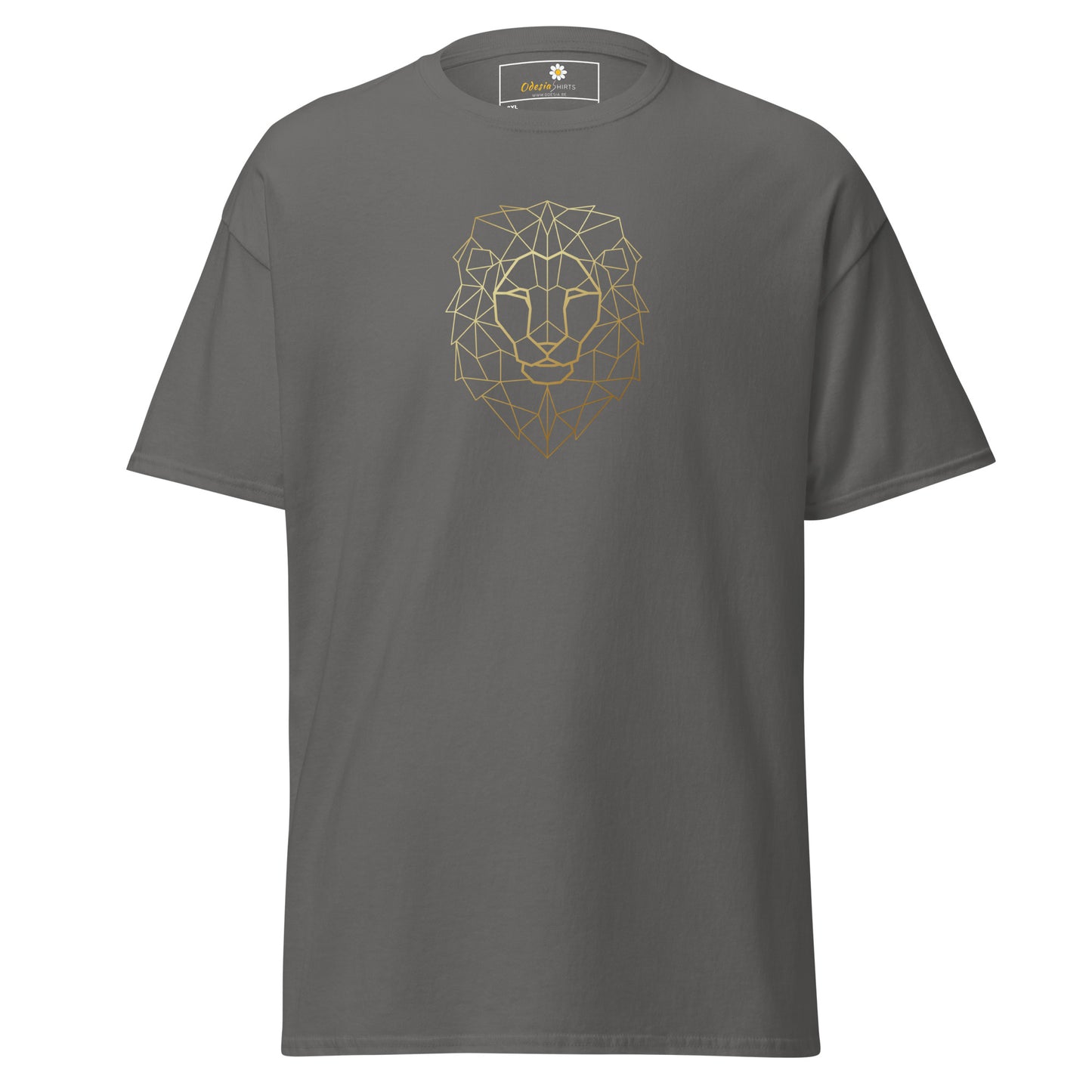 Klassiek heren t-shirt - WILDLIFE LION HEAD LINES - GROOT