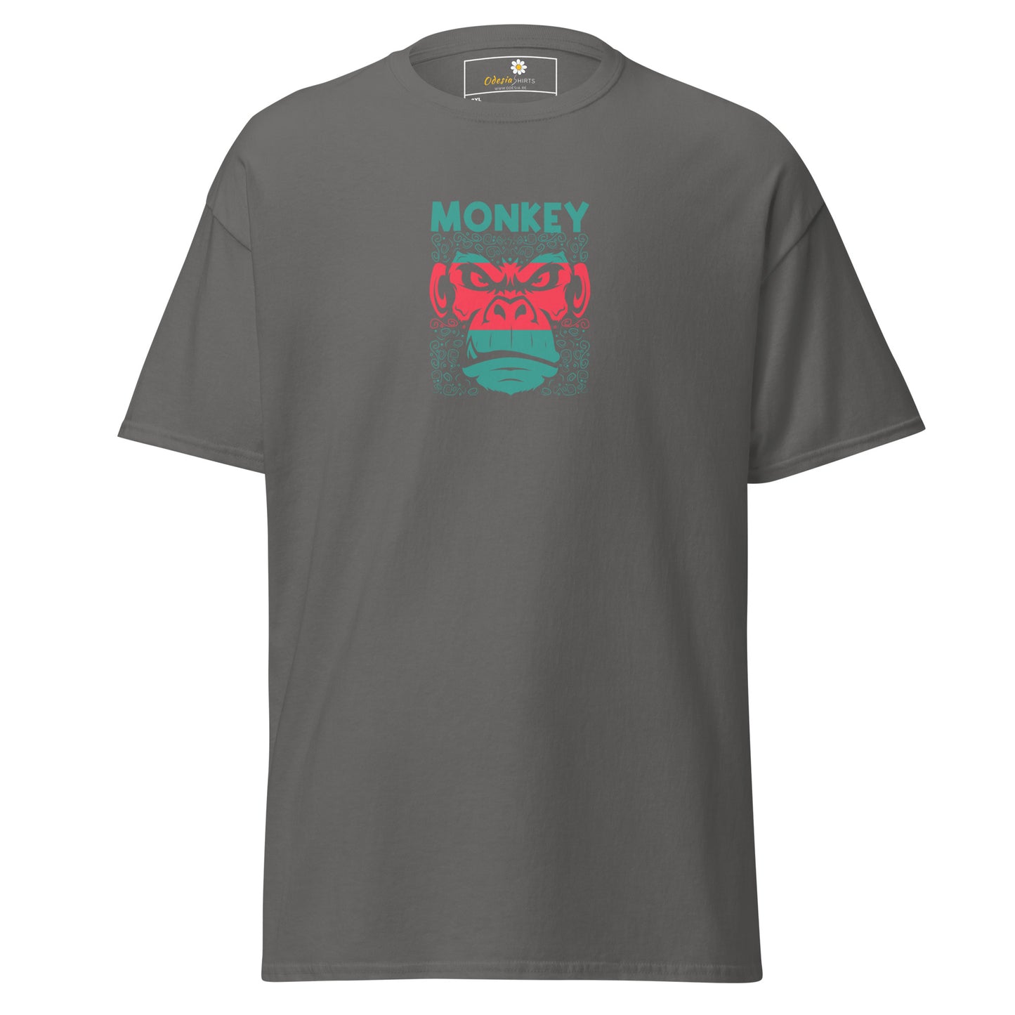 Klassiek heren t-shirt - WILDLIFE MONKEY FACE - GROOT