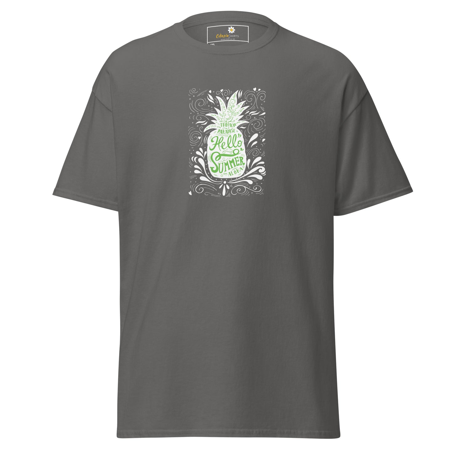 Heren klassiek t-shirt - SUMMER PINEAPPLE - GROOT