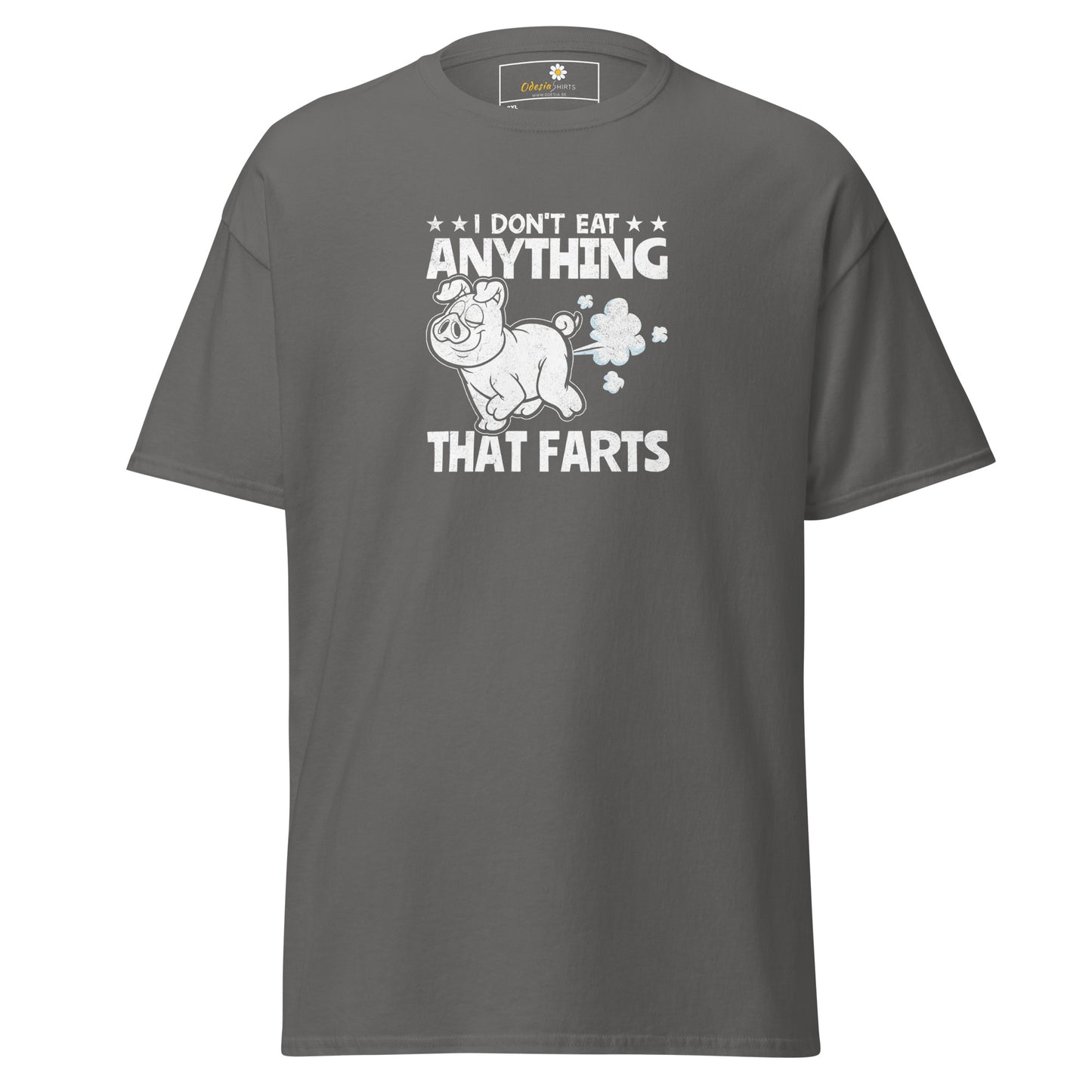 Unisex classic t-shirt - VEGAN FUN I DONT EAT ANYTHING THAT FART - BIG
