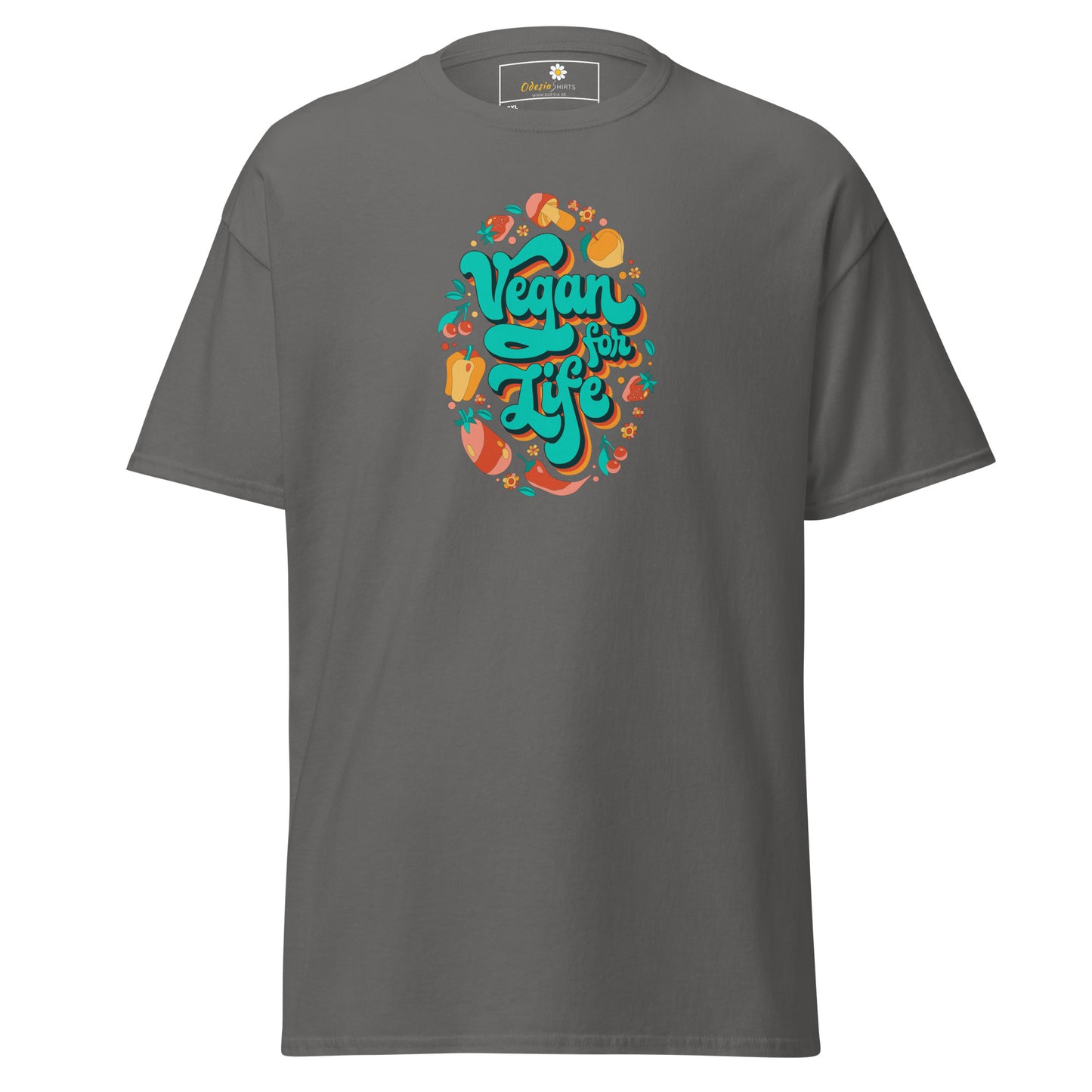 Klassiek T-shirt voor heren - VEGECOLO VEGAN FOR LIFE - GROOT