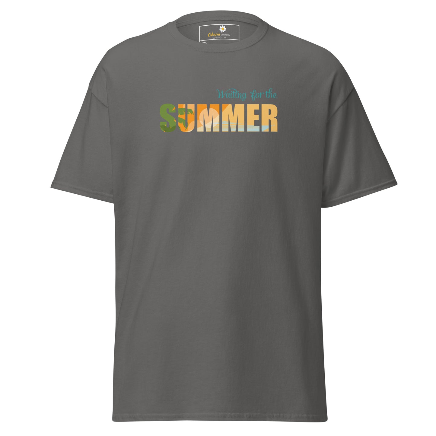 T-shirt classique pour homme - L'ÉTÉ ATTEND - GRAND