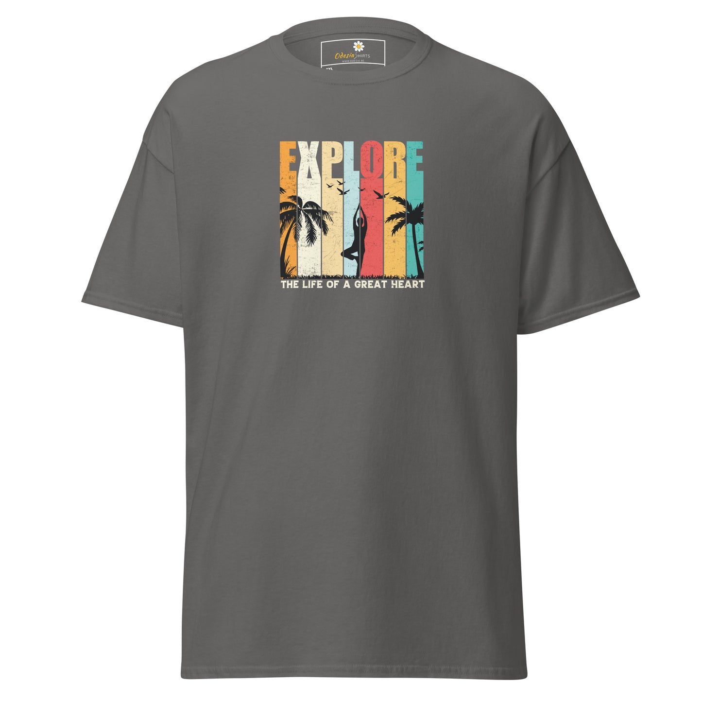 Unisex classic t-shirt - ADVENTURE EXPLORE GREAT HEART - BIG