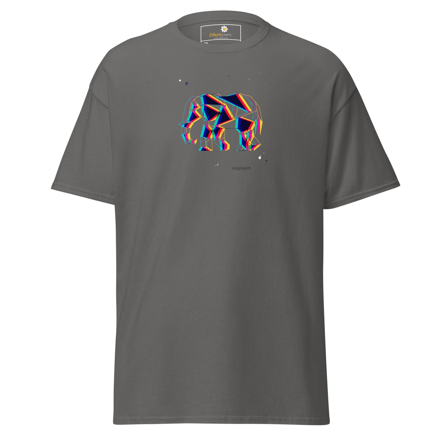 T-shirt classique unisexe - CARRÉS ÉLÉPHANTS ABSTRAITS - GRAND