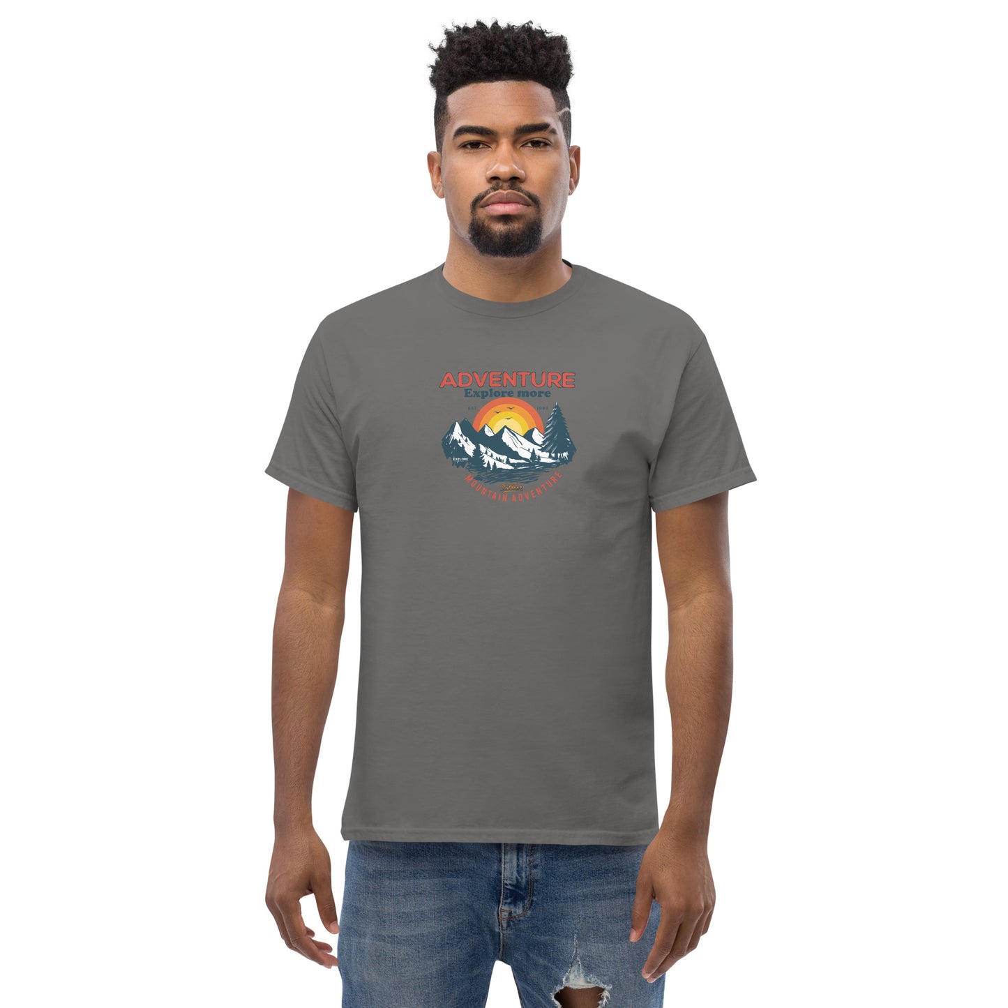 Unisex classic t-shirt - ADVENTURE EXPLORE MORE - BIG