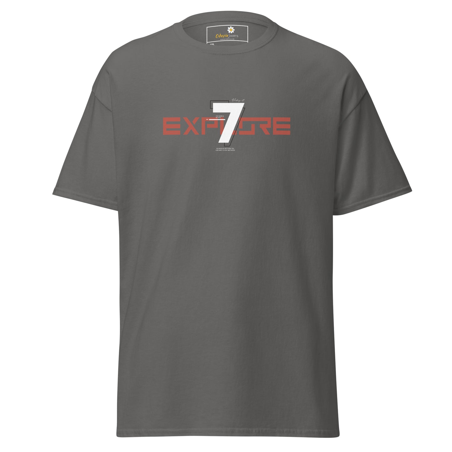 Unisex classic t-shirt - ADVENTURE TEXT EXPLORE 7 - BIG