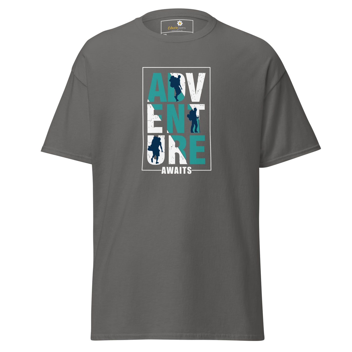Unisex classic t-shirt - ADVENTURE AWAITS - BIG